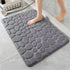 Cobblestone Embossed Memory Foam Bathroom Mat Non-Slip Carpet for Shower Room