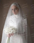 Luxury Muslim Wedding Dresses Mermaid Long Sleeve Satin Bride Gowns Elegant Customized