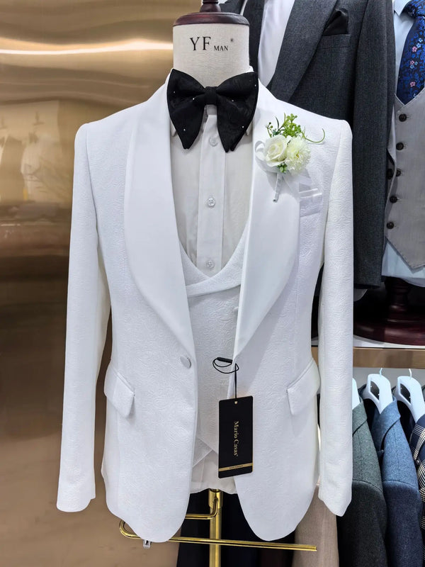 Luxury Wedding Terno Men Suits Groom Three Piece Slim Fit