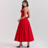 Suninheart Summer Strapless Fit and Flare Party Dress