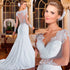 Europe Mermaid Wedding Dress M03 Small Pearls Beaded Lace