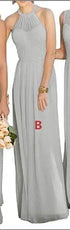 A-Line Chiffon Bridesmaid Dresses Elegant Floor-Length Sleeveless Gown For Wedding Party Occasion