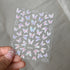 Adorable Pink Christmas Nail Art Stickers with Shiny Shells, Cute Snowflakes, Stars, and Wreaths - 5D Embossed Nail Decorations for Festive Nail Designs