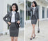 Elegant Long Sleeve One Button Business Suit for Women - Stylish Office Lady Attire for Formal Events and Professional Settings