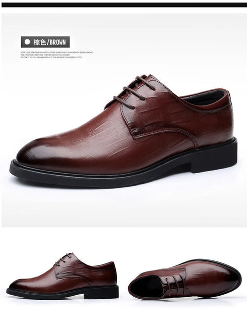 Groom Standard Dance Dress Shoes for Men Stylish Leather Casual Heels