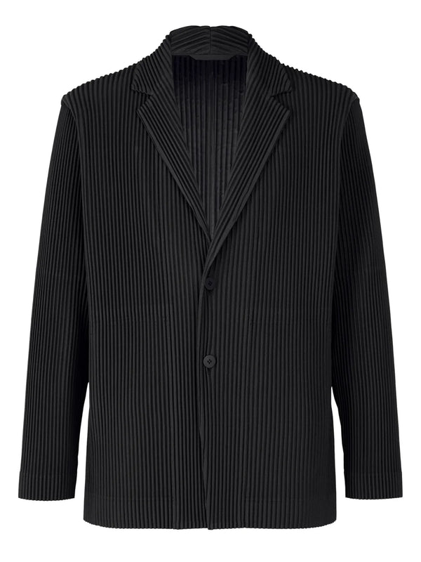 Luxury Men's Black Pleated Blazer for Office - Autumn Winter Fashion Coat