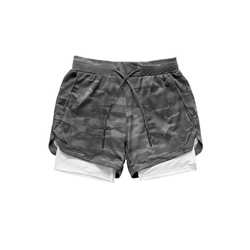Men's 2-in-1 Quick Dry Gym Shorts for Workout and Jogging