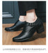 Leather Shoes for Men Cuban Style Heightening Wedding and Business Casual Footwear