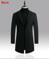 Men's Slim Fit Trench Coat for Fall and Winter - Stylish Woolen Blended Outwear for Business Casual and Travel