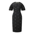Work Style Striped Floral Formal Occasion Dress Women Clothes