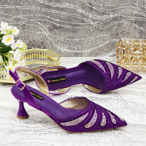 Venus Chan Shoes and Bag Set for Women's Party Heels