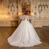 Customized Exquisite Wedding Dress With Lace Beaded Applique