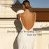 Mermaid Beading Wedding Dress Backless V Neck Spaghetti Straps Floor Length Gown With Shawl
