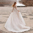 Bohemian Beach Wedding Dress with Long Sleeves and Appliques