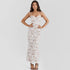 Suninheart Winter Women's Evening Dress Elegant Lace Up Maxi Dress for Special Occasions