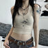 Ethereal Eyes Suspender Vest: Women's Y2k Retro Summer Fashion Top