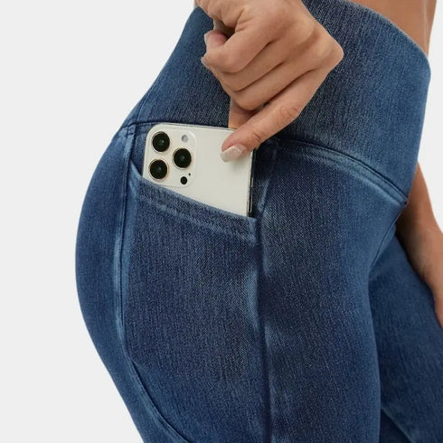 High Waist Jeans Slim Denim Pencil Pants for Fashionable Women