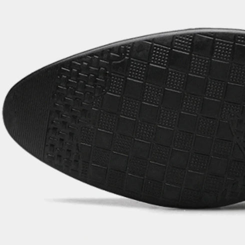 Classic Leather Oxfords for Men - Elegant Slip-On Dress Shoes for Business, Office, and Formal Occasions - Fashionable Loafers for Parties and Career Events