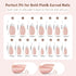 150Pcs Coffin Almond French False Nails Set - Reusable Acrylic Press On Nail Tips for Effortless Style and Glamour
