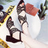 Rhinestone Faux Leather Hollow Out Thick Heel Sandals
