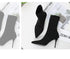 Sexy Sock Boots Knitting Stretch High Heels for Women Fashion Shoes Ankle Boots