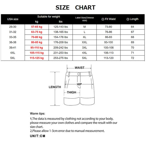 Mens Crop Pants Casual Cargo Shorts with Zipper Pockets