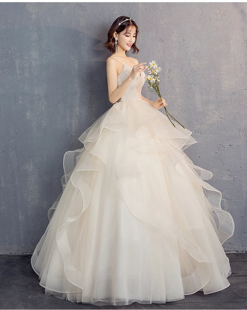 Custom Wedding Dress Lace Up Back Floor Length Gown Built In Bra Floral Print Draped Organza Plus Size Bridal Gown