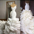 Elegant Mermaid Wedding Dresses with Sweetheart Ruffles and Chapel Train