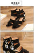Embroidered Vintage Mid Heel Summer Sandals For Women