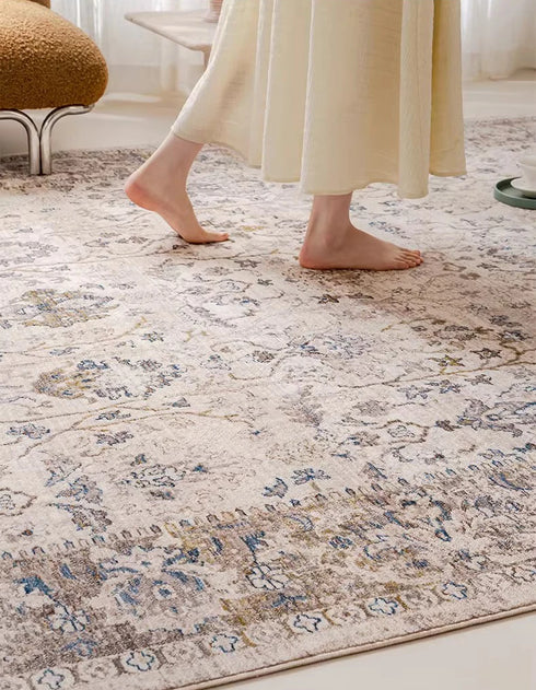 Retro Living Room Carpet Nordic Luxury Fashion Area Rug Fluffy Sofa Mat