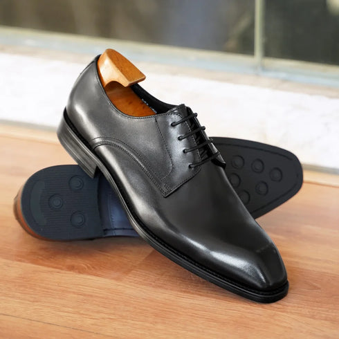 Elegant Plus Size Men's Formal Oxfords - Classic Lace-Up Leather Shoes for Weddings, Office, and Business Casual Events