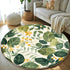 Plant Pattern Round Carpet Plush Lounge Rug for Living Room and Bedroom