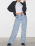 Women Wide Leg Jeans Casual High Waist Baggy Denim Pants