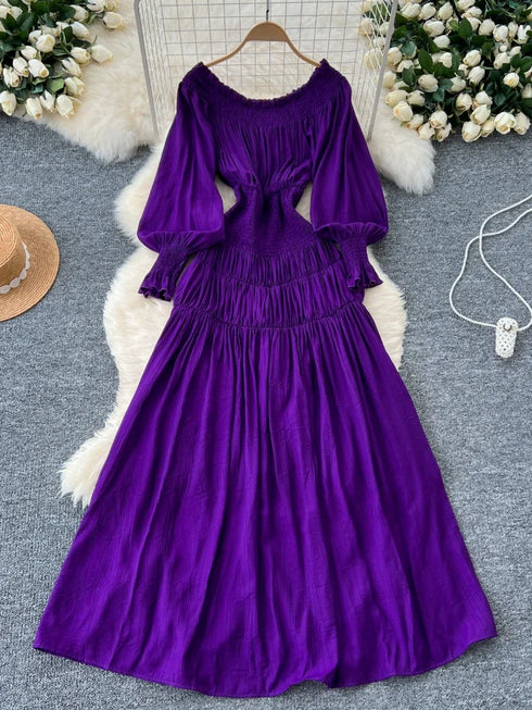Autumn France Elegant Formal Occasion Dress Women Fashion Gown