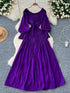 Autumn France Elegant Formal Occasion Dress Women Fashion Gown