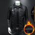 Autumn Oversized Slim Men's Motorcycle Riding Suit - Thickened Waterproof PU Leather Jacket for Casual Wear