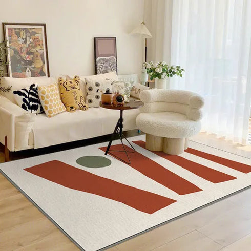 Geometric Irregular Lines Large Area Living Room Carpet Soft Fluffy Bedroom Rug Modern Home Decoration