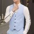Men's Formal V Neck Tuxedo Vest - Tailored Fit Waistcoat for Business Events and Gatherings