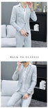 Korean Slim Fit Two-Piece Suit Set for Men Casual Trendy British Style Coat and Trousers