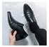 Leather Men's Elevator Oxford Dress Shoes for Wedding and Business Occasions