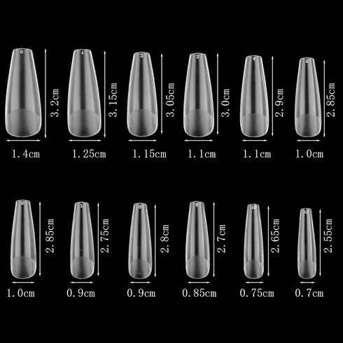 120Pcs Clear Frosted Stiletto, Almond, and Square Fake Nails - Full Coverage Gel X Coffin Manicure Tips for Stunning Autumn Nails