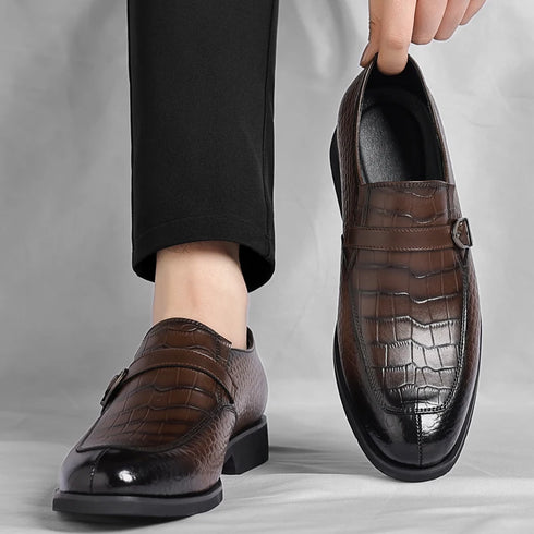 Leather Breathable Men's Casual Shoes Slip-On Loafers for Spring and Autumn
