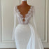 Eightre White Mermaid Wedding Dresses Boho Sequines Bride Gown