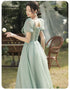 Bridesmaid Dress Elegant Tulle With Bow A Line Long Dress For Wedding Party Celebration Bridesmaid Dresses