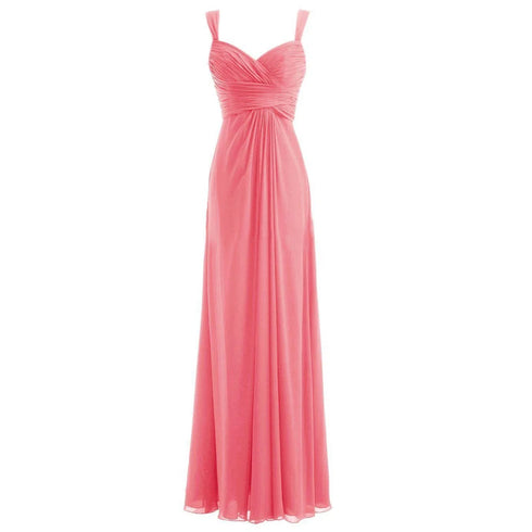 A Line Chiffon Sweetheart Bridesmaid Dress For Evening With Pleated Off Shoulder Silhouette And Lace Up Back