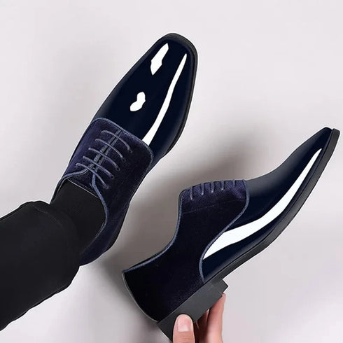 Stylish Black Lace-Up Oxfords for Men - Formal Office & Party Shoes