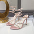 Rhinestone Snake Stiletto Gladiator Sandals For Wedding