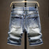 Summer Men's Stretch Short Jeans Casual Slim Fit Denim Shorts