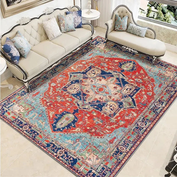 Retro Persian Carpet Blanket for Bedroom and Living Room Decor