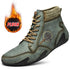 Winter Waterproof Leather Ankle Boots for Men with Fur Lining